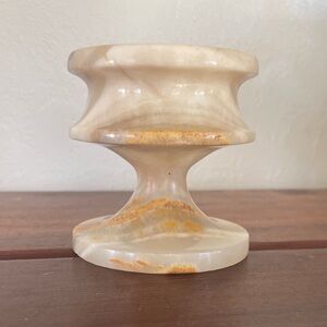 Carved onyx candle holder/vase/trinket dish